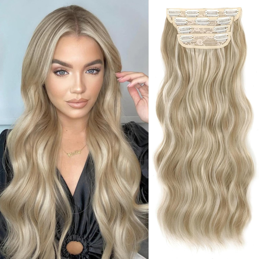 Extensii clip-on sintetic (super volum) Blond Suvitat II, 200g Extensii clip-on sintetic (super volum) Blond Suvitat II, 200g